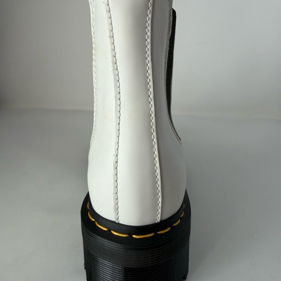 Dr. Martens 2976 Quad White Leather Chelsea Boots Women US 8 Slip Resistant - Picture 12 of 16